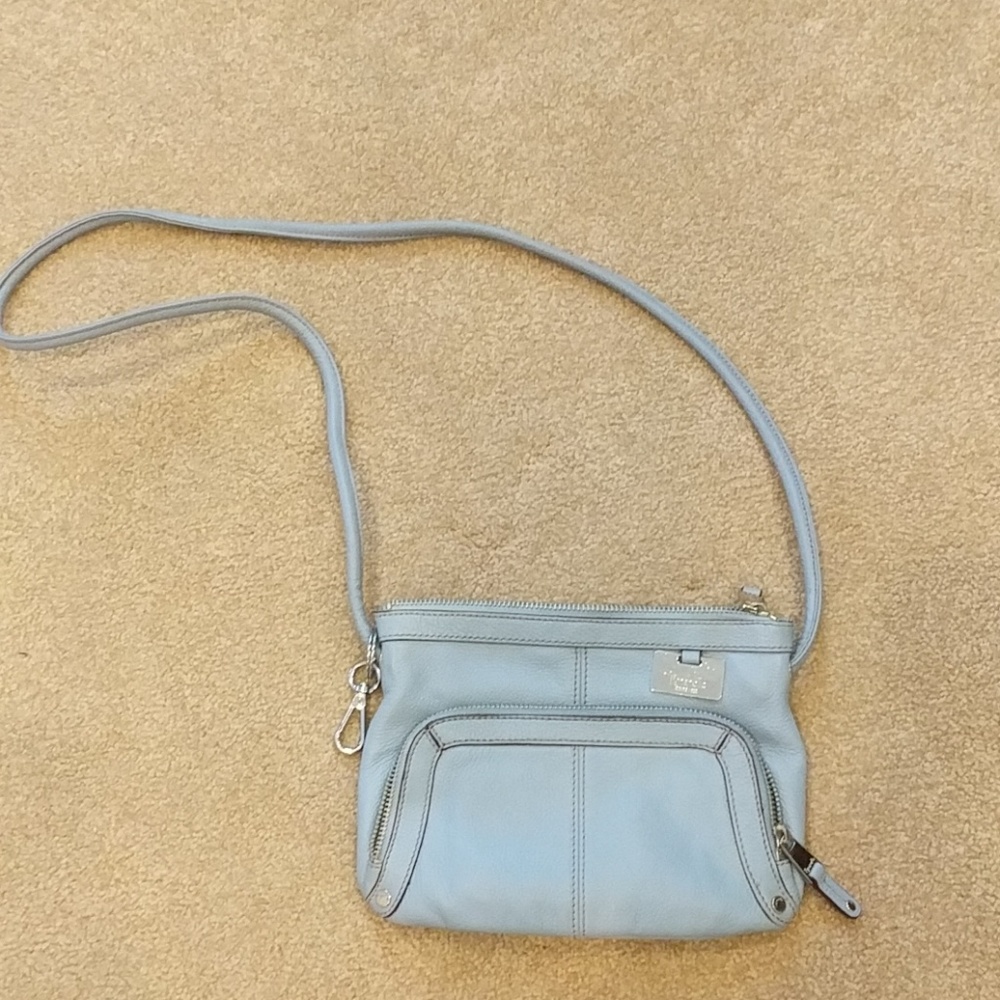 Tignanello blue leather purse